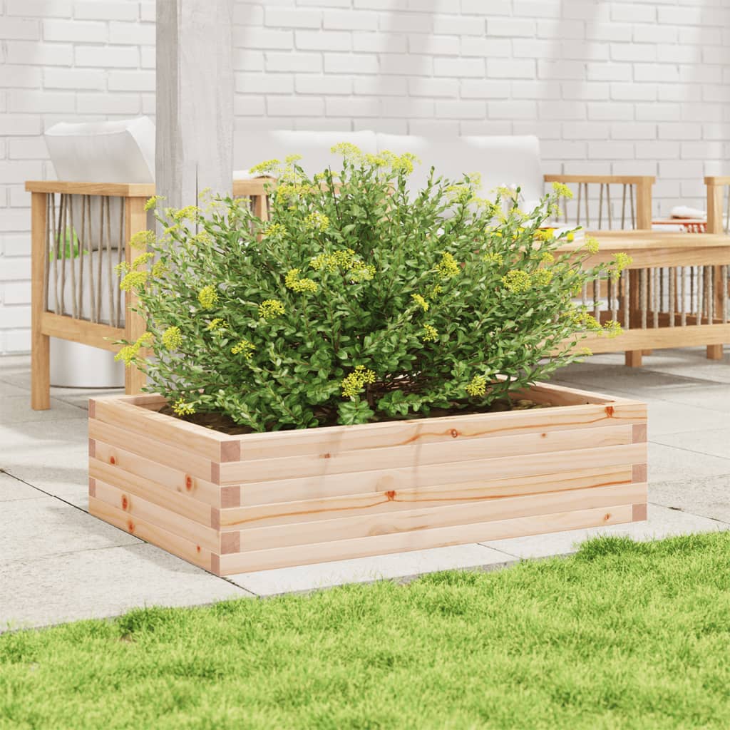 Fioriera da Giardino 90x60x23 cm in Legno Massello di Pino