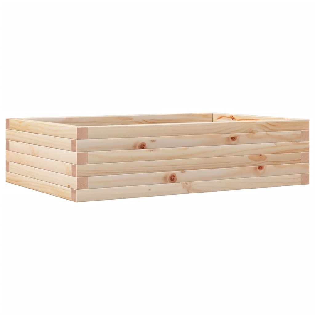 Fioriera da Giardino 90x60x23 cm in Legno Massello di Pino