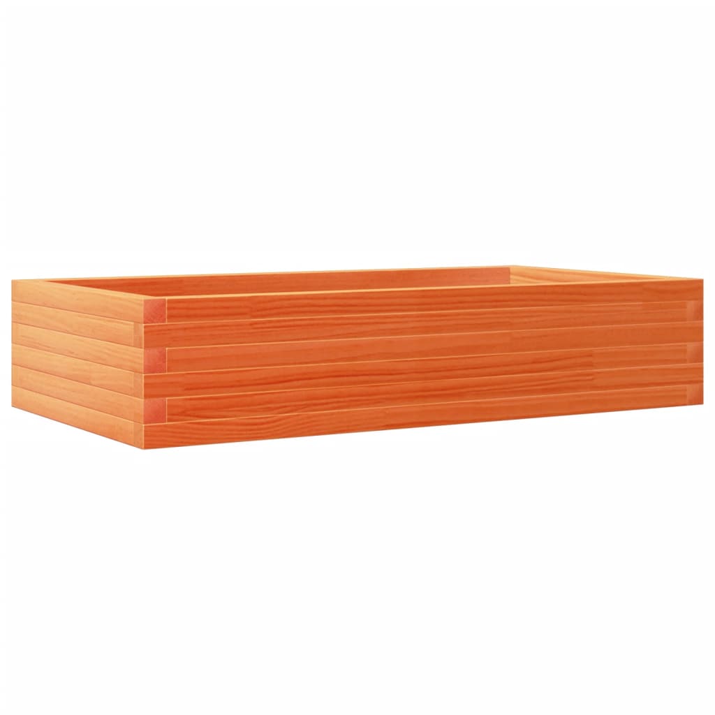 Fioriera Giardino Marrone Cera 110x60x23 cm Legno Massello Pino