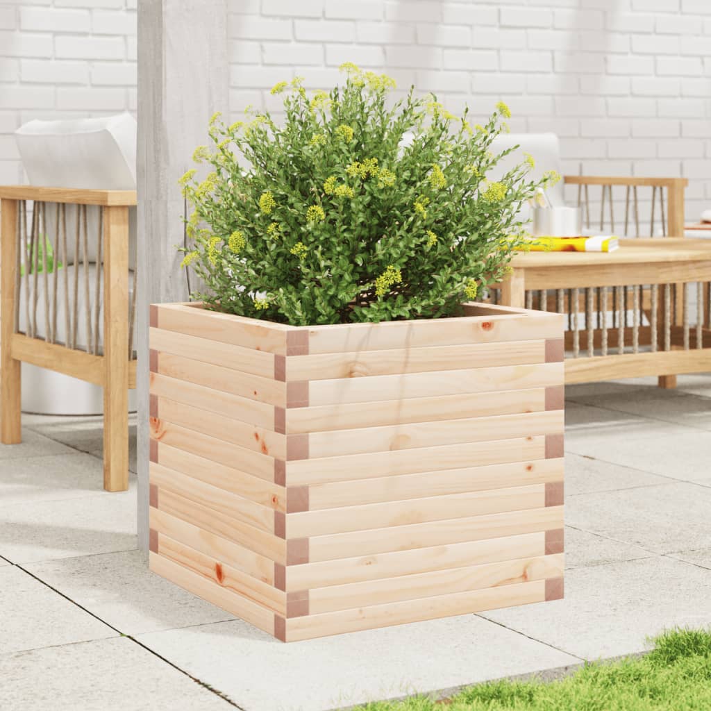 Fioriera da Giardino 50x50x45,5 cm in Legno Massello di Pino