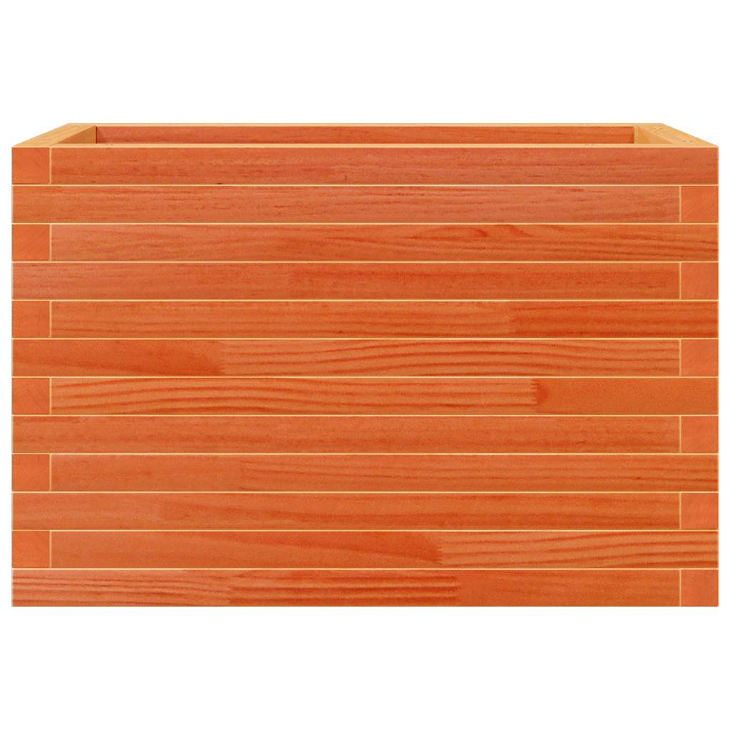 Fioriera Giardino Marrone Cera 70x40x45,5cm Legno Massello Pino