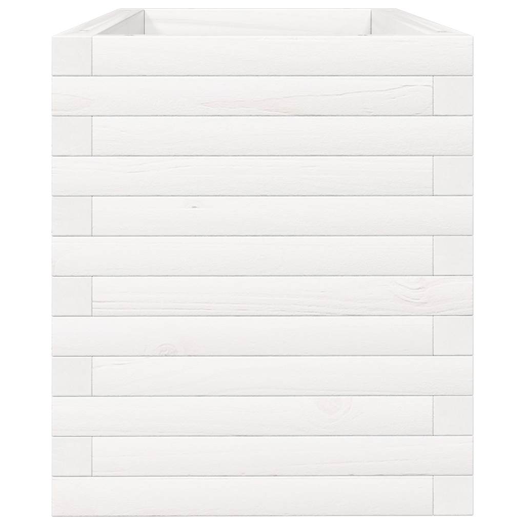 Fioriera da Giardino Bianca 90x40x45,5cm Legno Massello di Pino