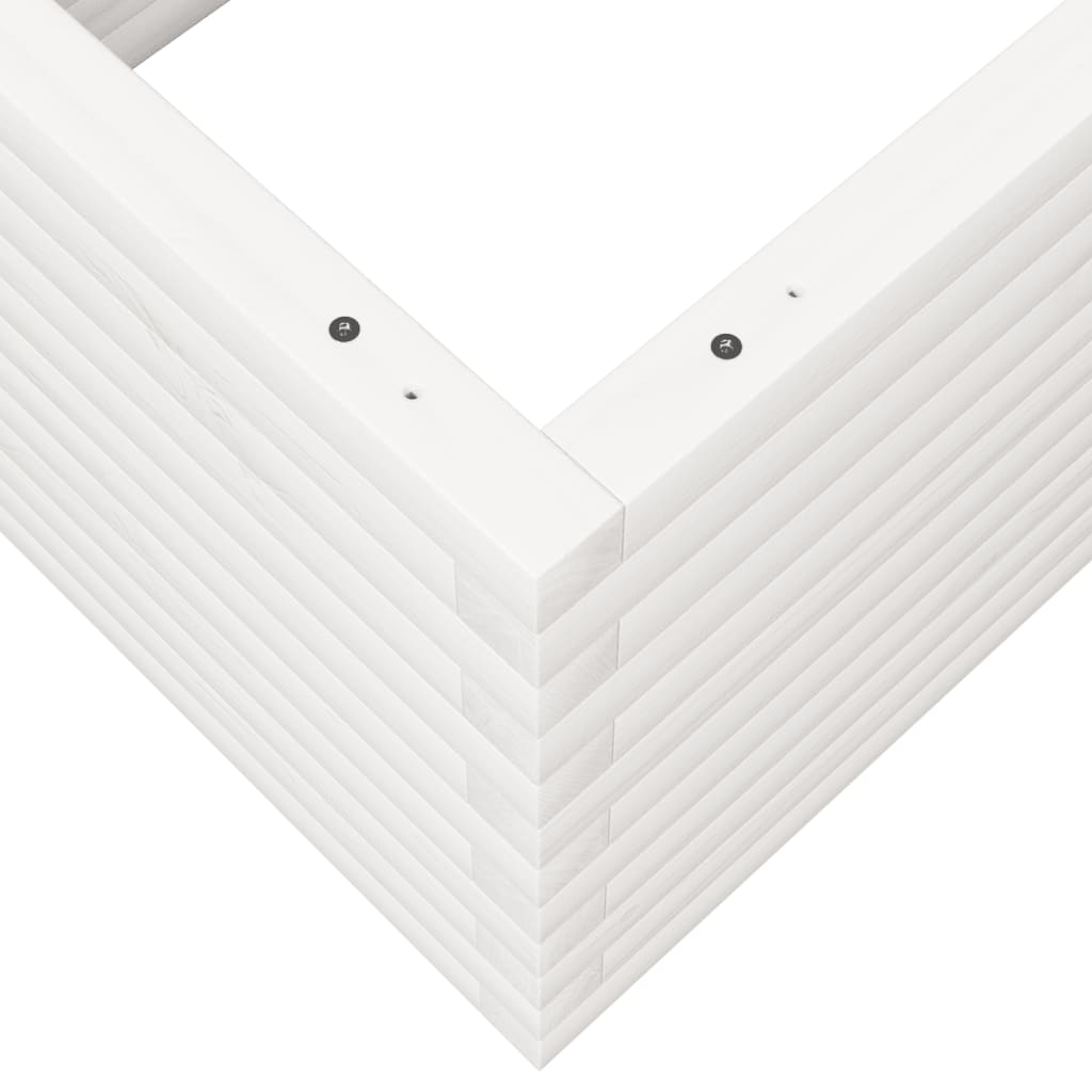 Fioriera da Giardino Bianca 110x60x45,5 cm Legno Massello Pino