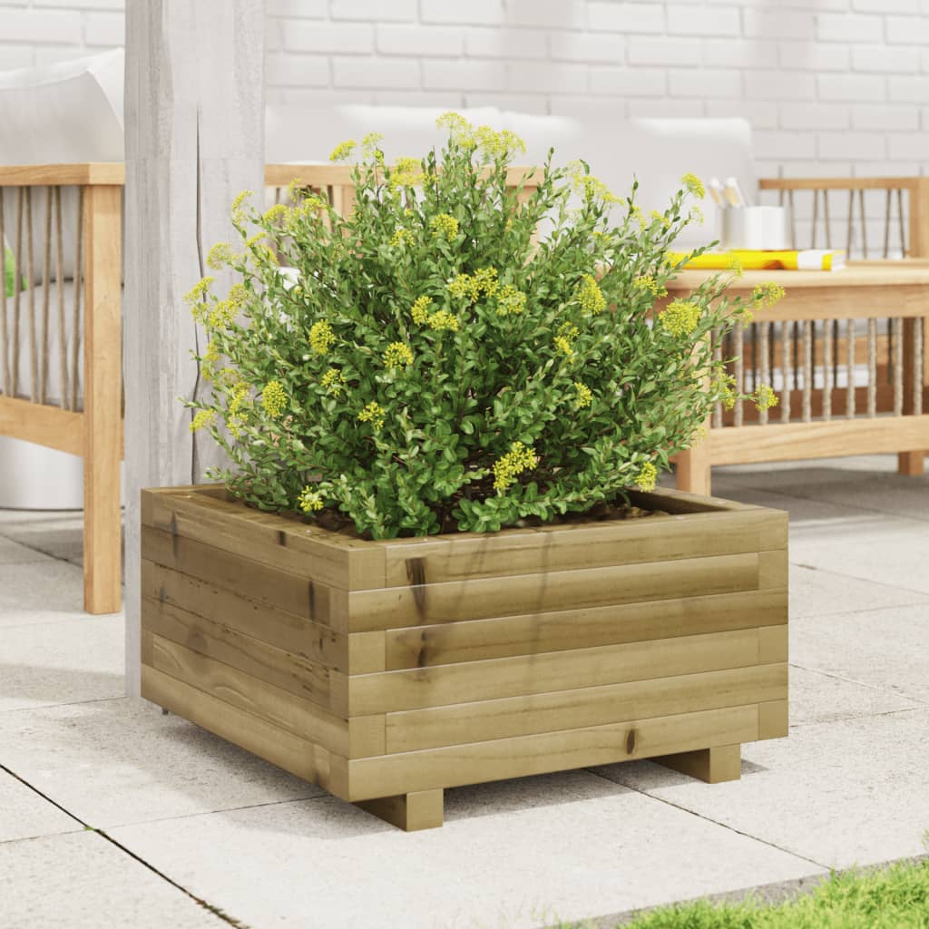 Fioriera da Giardino 50x50x26,5 cm in Legno di Pino Impregnato