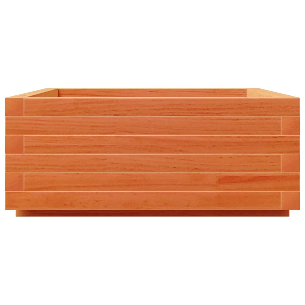 Fioriera Giardino Marrone Cera 60x60x26,5cm Legno Massello Pino