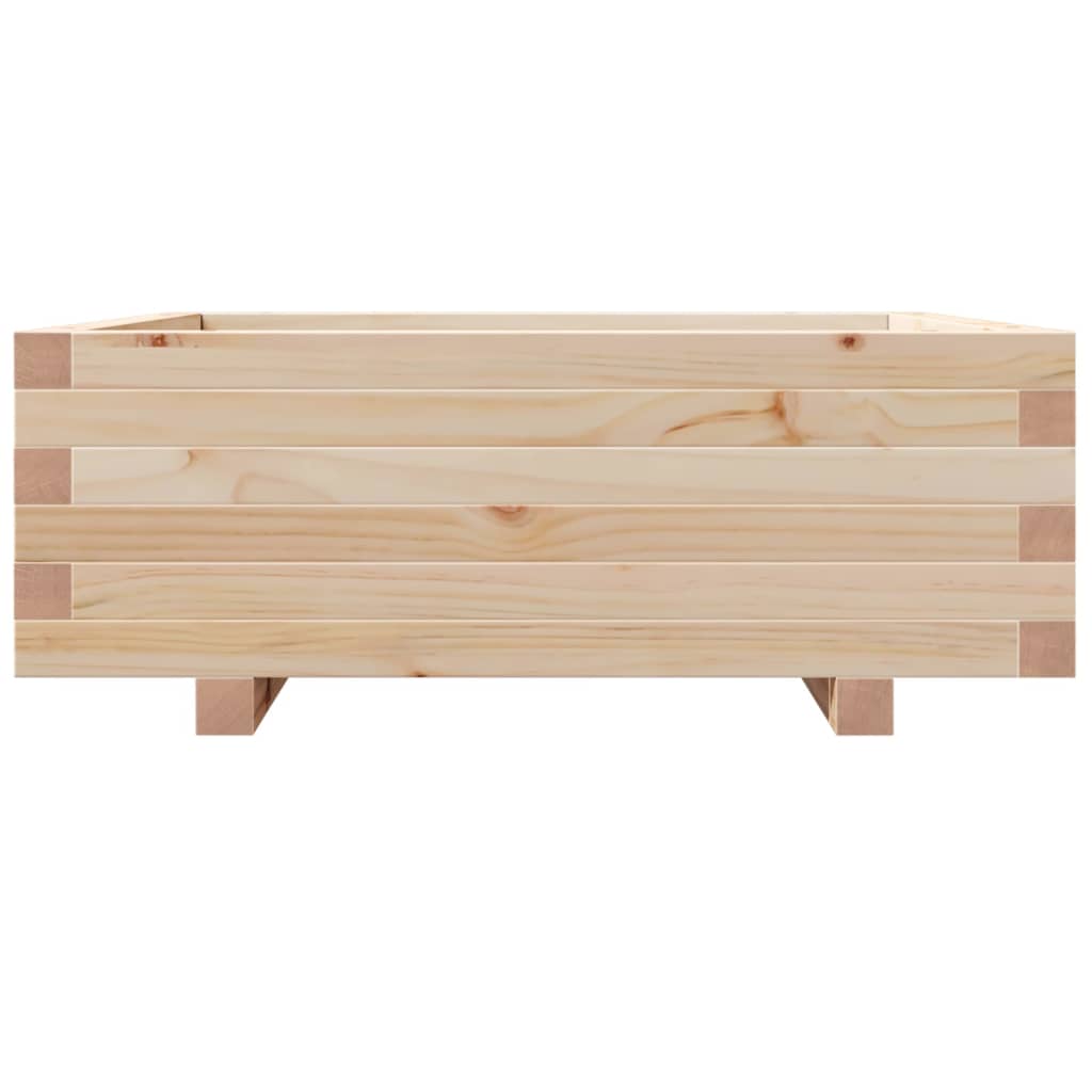 Fioriera da Giardino 70x70x26,5 cm in Legno Massello di Pino