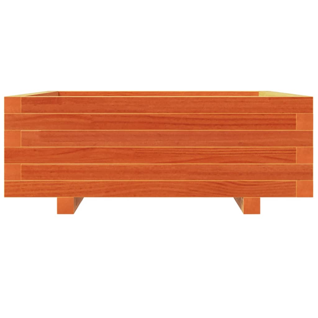 Fioriera Giardino Marrone Cera 70x70x26,5cm Legno Massello Pino