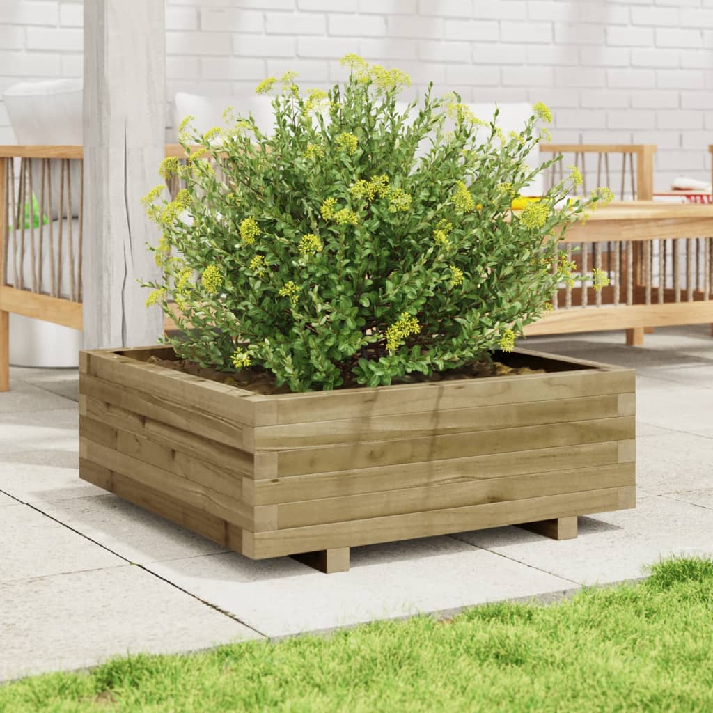Fioriera da Giardino 70x70x26,5 cm in Legno di Pino Impregnato