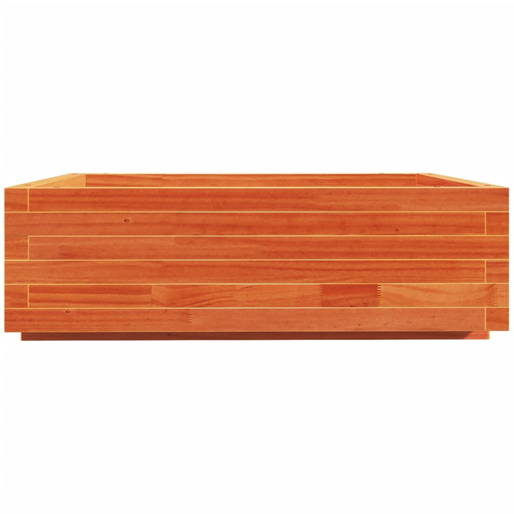 Fioriera Giardino Marrone Cera 80x80x26,5cm Legno Massello Pino