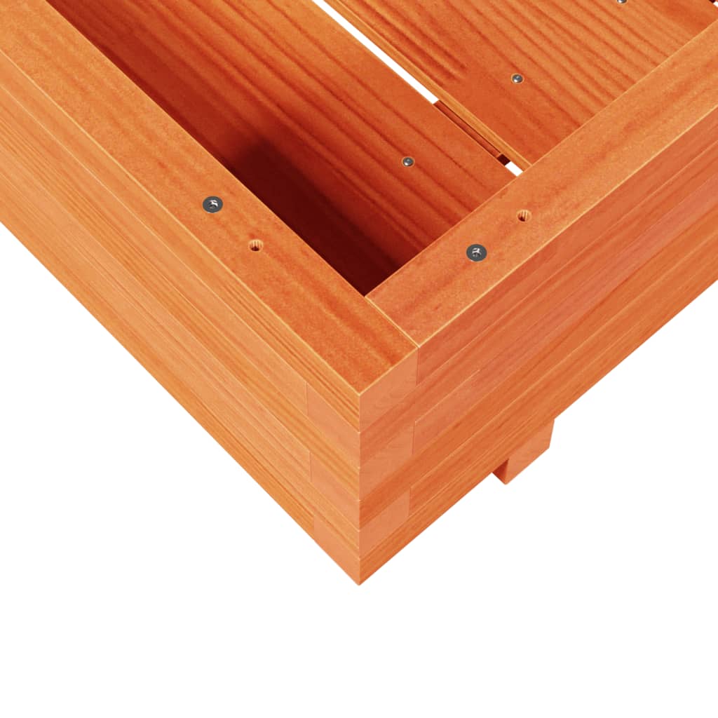 Fioriera Giardino Marrone Cera 80x80x26,5cm Legno Massello Pino