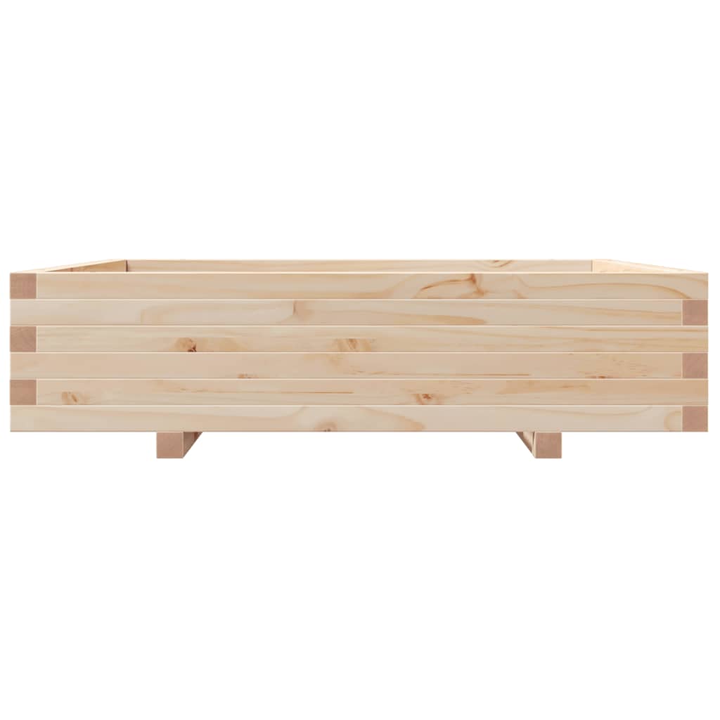 Fioriera da Giardino 100x100x26,5 cm in Legno Massello di Pino