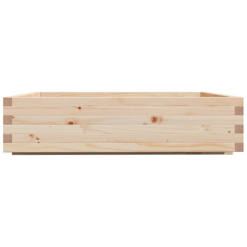 Fioriera da Giardino 100x100x26,5 cm in Legno Massello di Pino