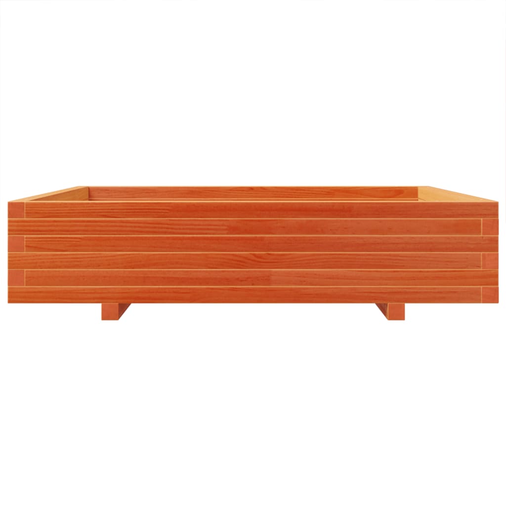 Fioriera Giardino Marrone Cera 110x110x26,5 cm in Legno di Pino