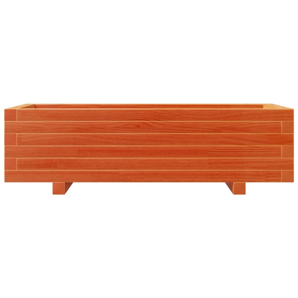 Fioriera Giardino Marrone Cera 90x40x26,5cm Legno Massello Pino