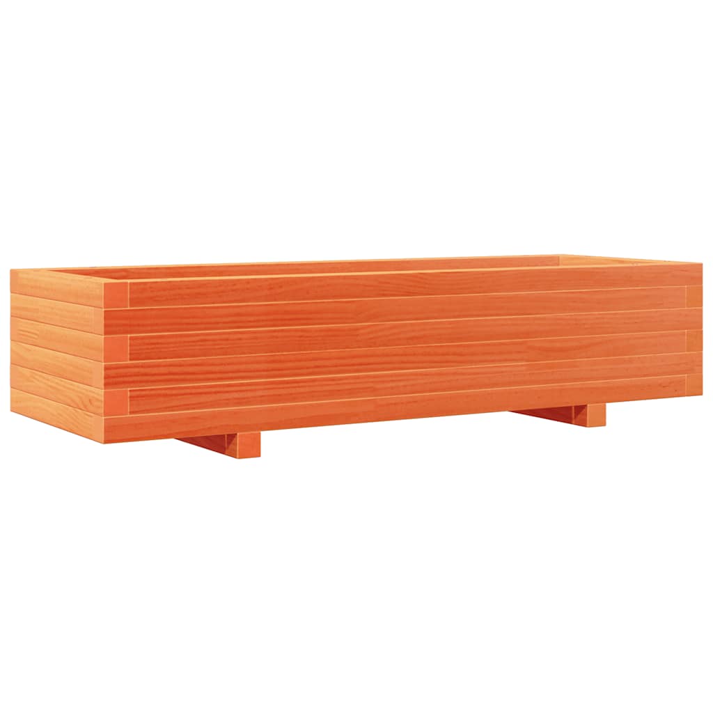 Fioriera Giardino Marrone Cera 110x40x26,5 cm in Legno di Pino