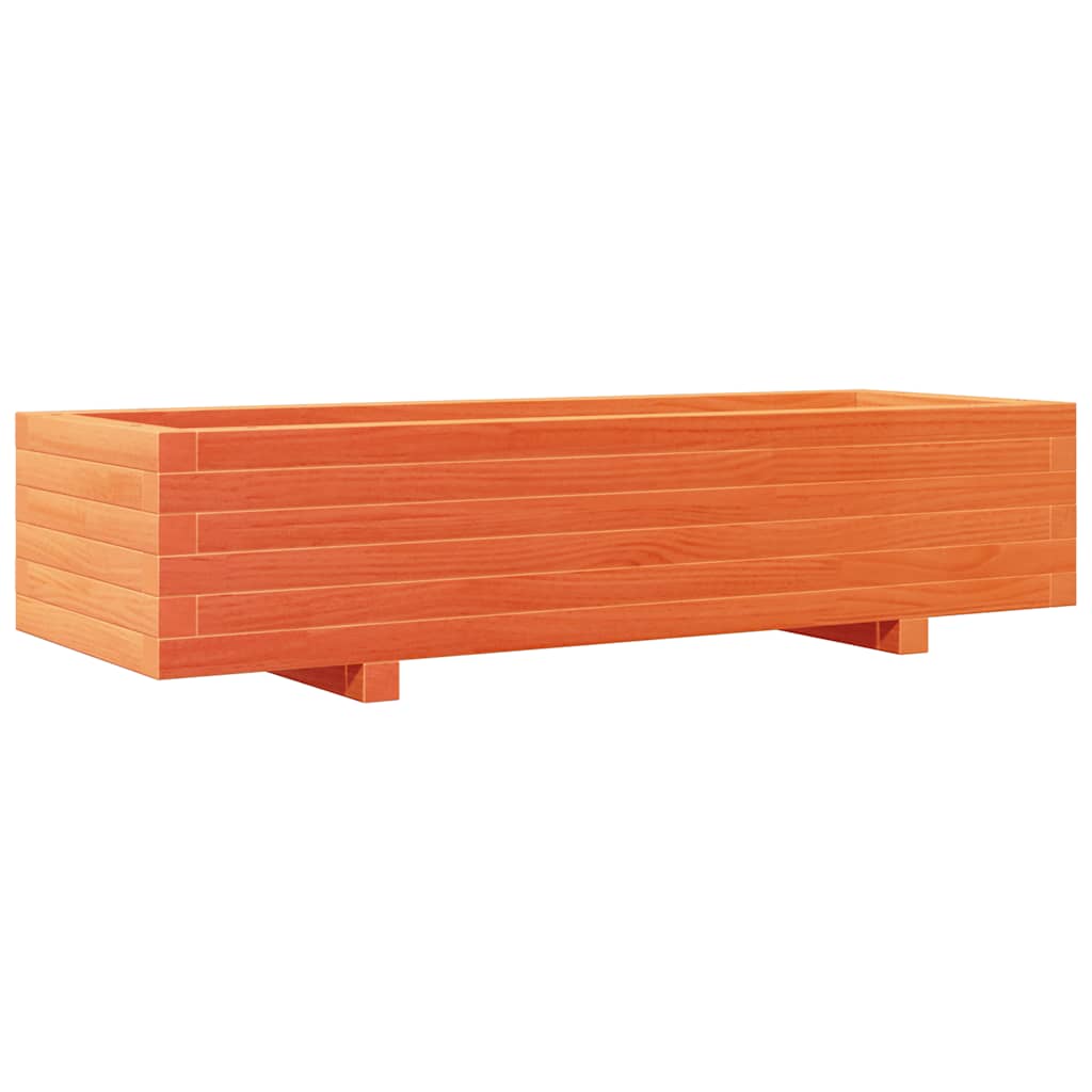 Fioriera Giardino Marrone Cera 110x40x26,5 cm in Legno di Pino