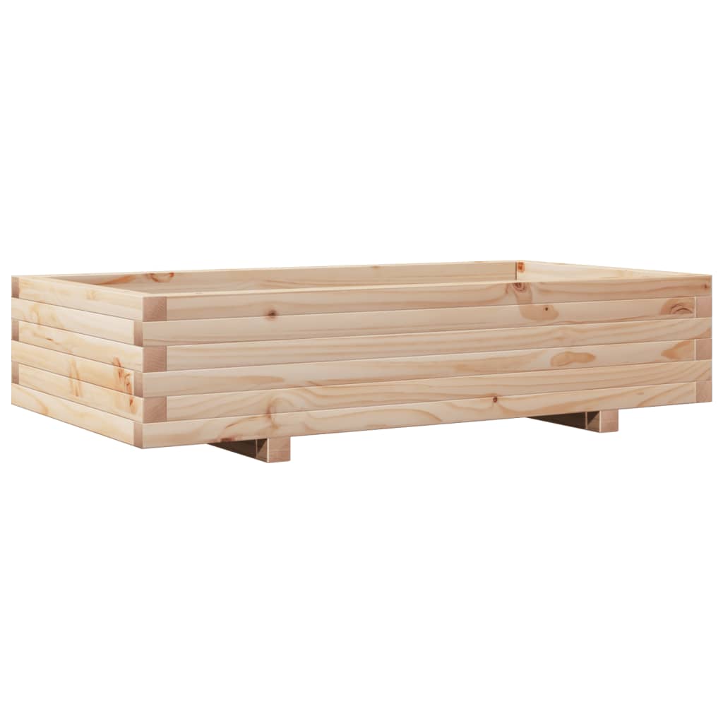 Fioriera da Giardino 110x60x26,5 cm in Legno Massello di Pino