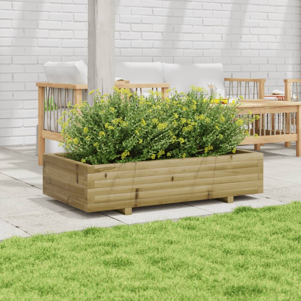 Fioriera da Giardino 110x60x26,5 cm in Legno di Pino Impregnato