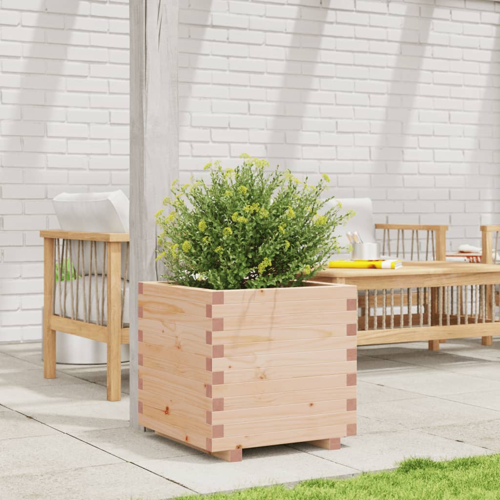 Fioriera da Giardino 50x50x49,5 cm in Legno Massello di Pino