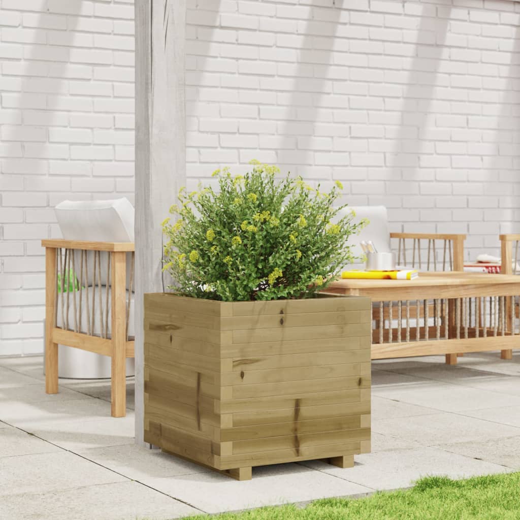 Fioriera da giardino 50x50 cm in legno di pino impregnato