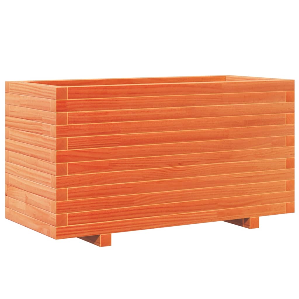 Fioriera Giardino Marrone Cera 90x40x49,5cm Legno Massello Pino