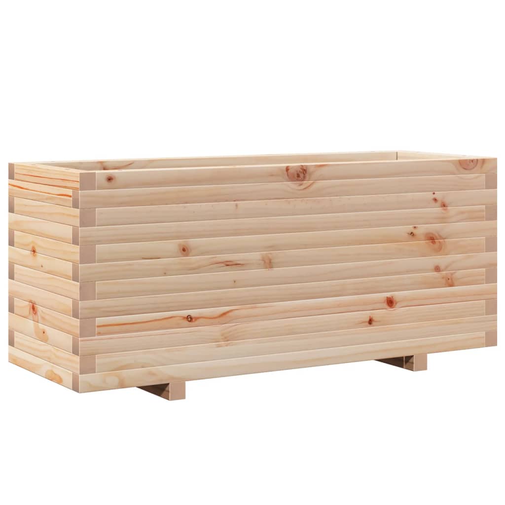 Fioriera da Giardino 110x40x49,5 cm in Legno Massello di Pino