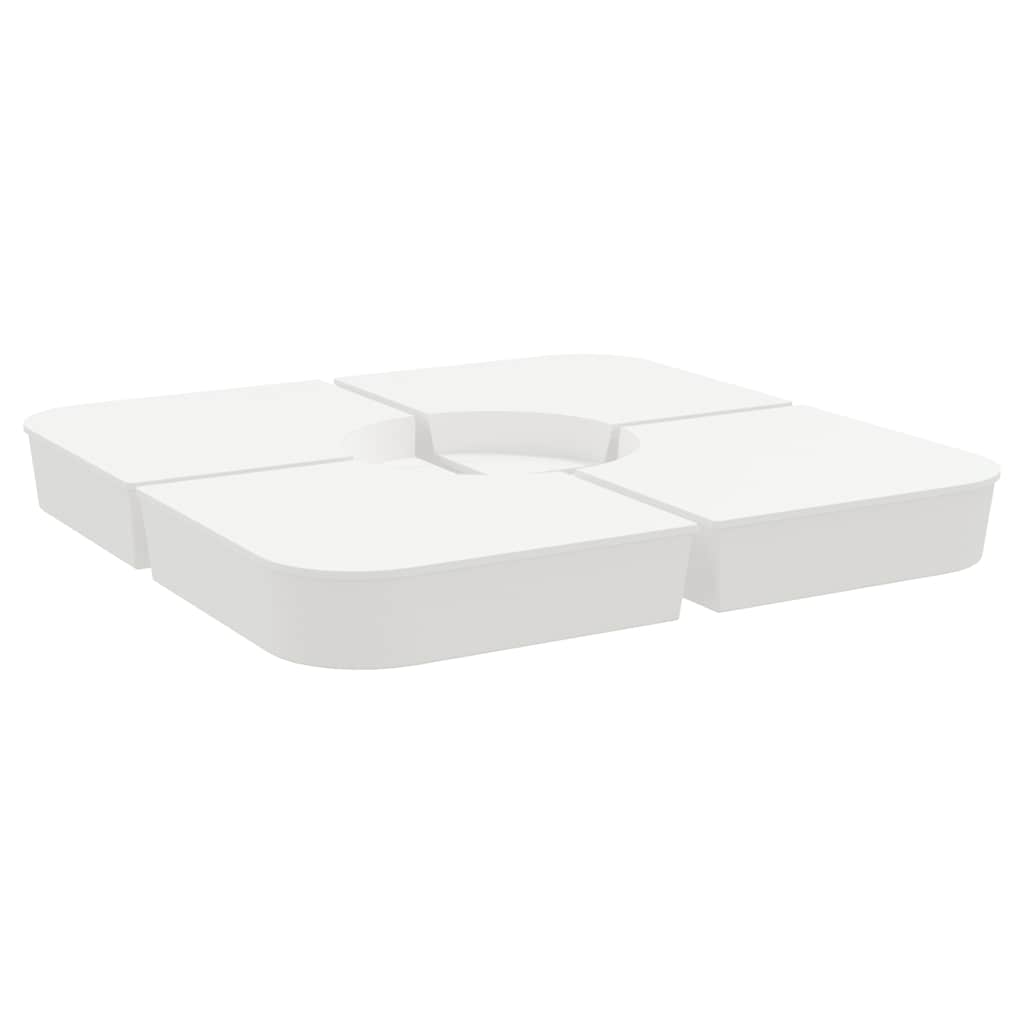 Set Base per Ombrellone 4 pz con Supporto a Croce 100 kg PP