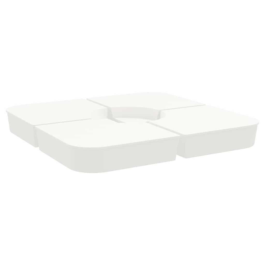Set Base per Ombrellone 4 pz con Supporto a Croce 100 kg PP