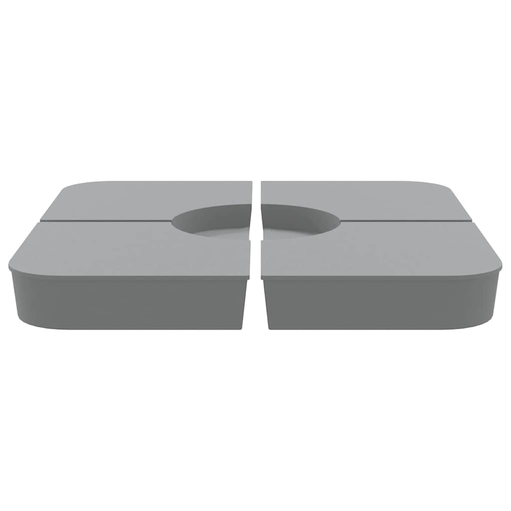 Set Base per Ombrellone 4 pz con Supporto a Croce 100 kg PP
