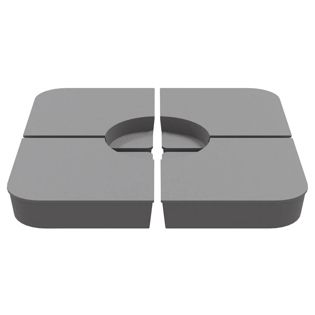 Set Base per Ombrellone 4 pz con Supporto a Croce 100 kg PP