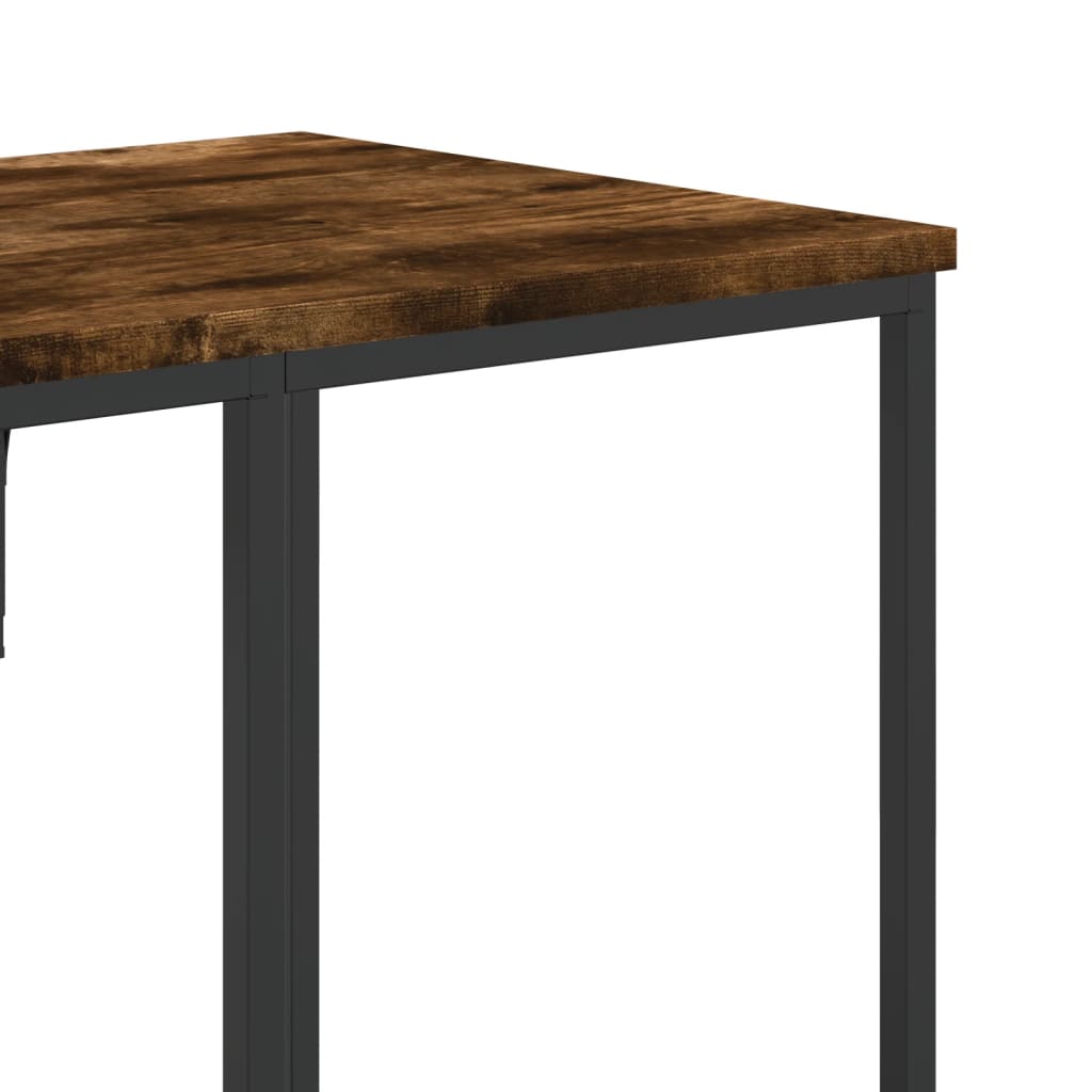Appendiabiti con Scaffali Rovere Fumo in Legno Multistrato