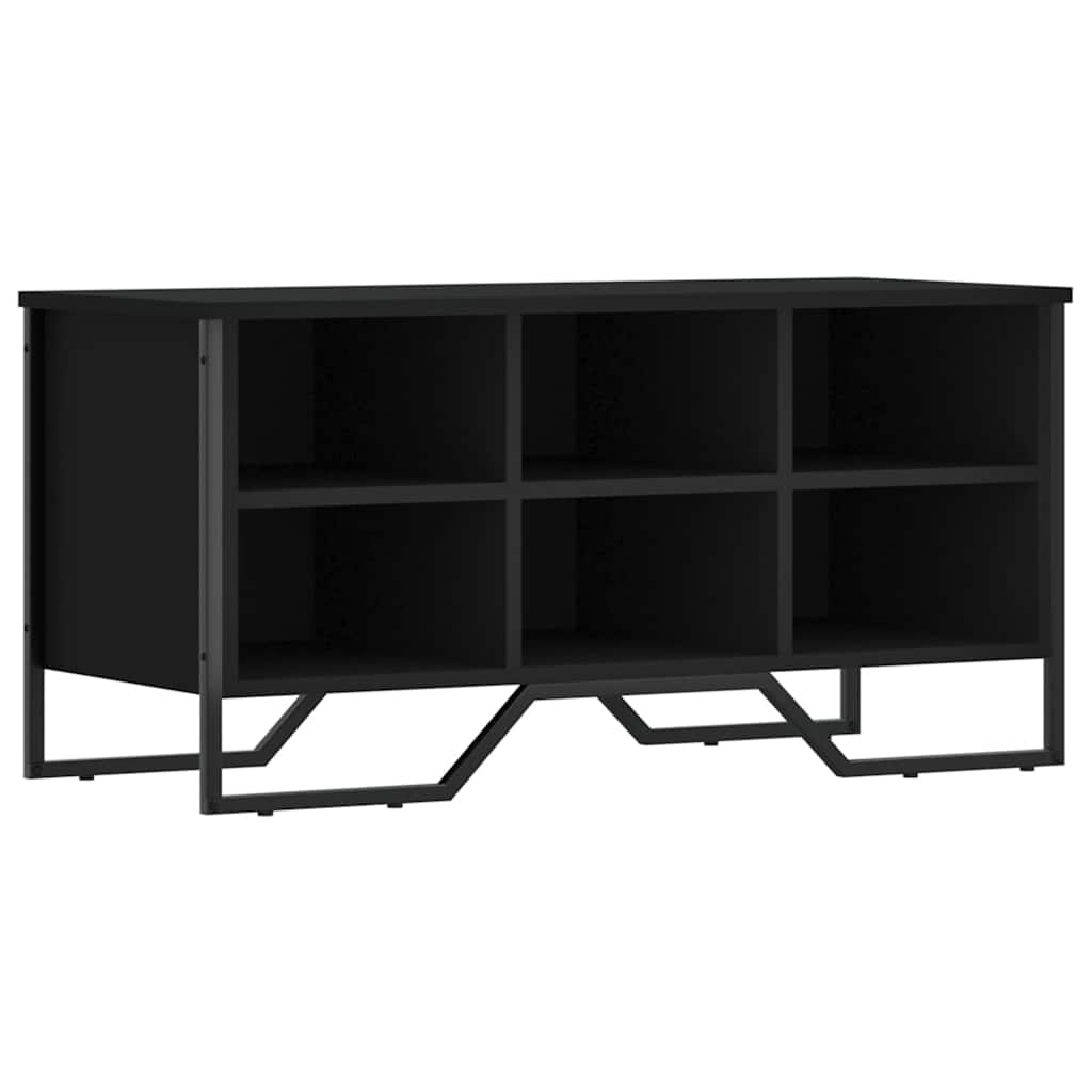 Scarpiera Nera 90x38x45,5 cm in Truciolato