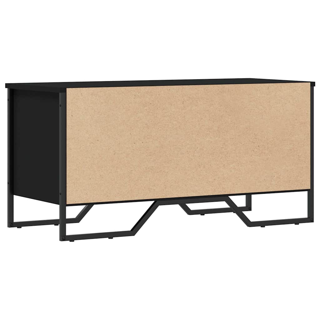 Scarpiera Nera 90x38x45,5 cm in Truciolato
