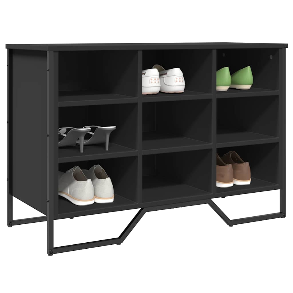 Scarpiera Nera 90x38x61,5 cm in Truciolato