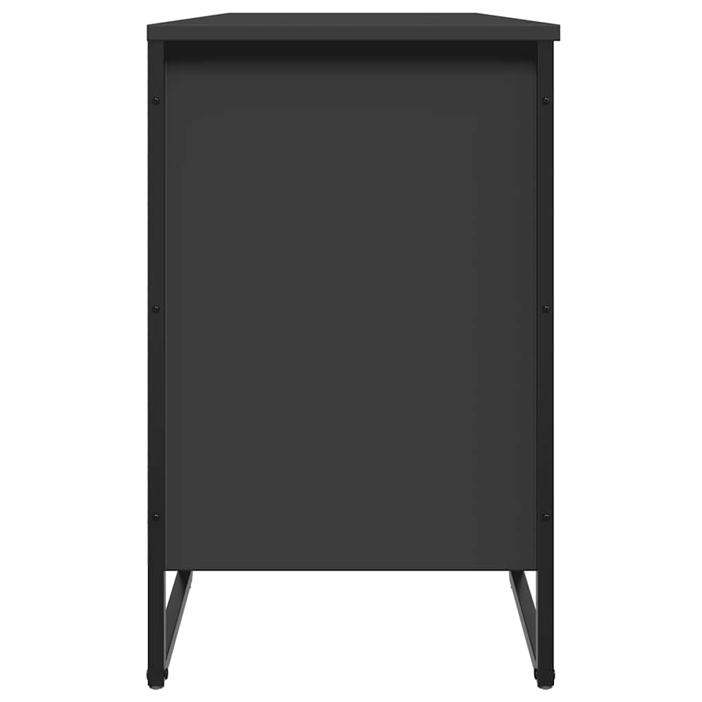 Scarpiera Nera 90x38x61,5 cm in Truciolato