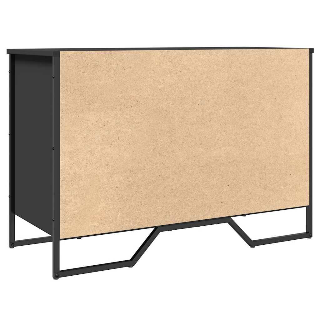 Scarpiera Nera 90x38x61,5 cm in Truciolato