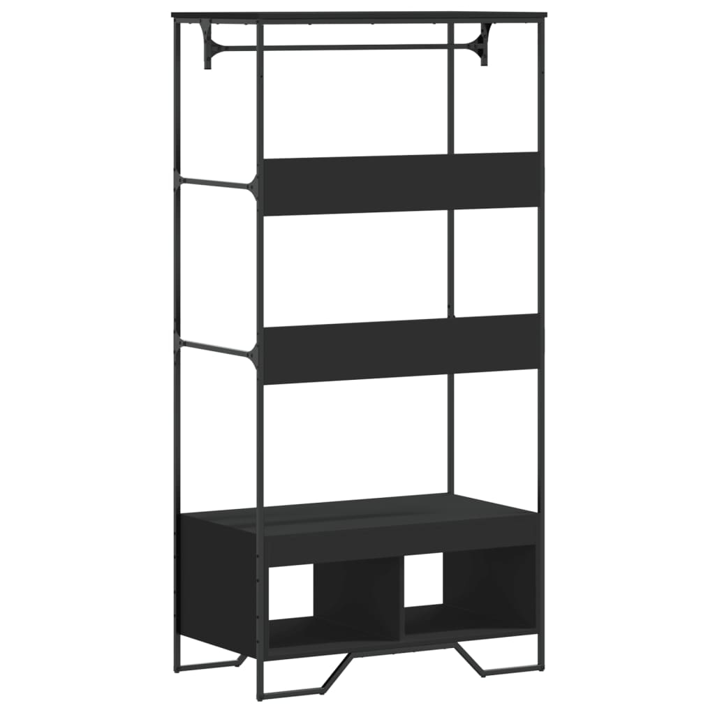 Armadio Nero 90x50x180 cm in Truciolato