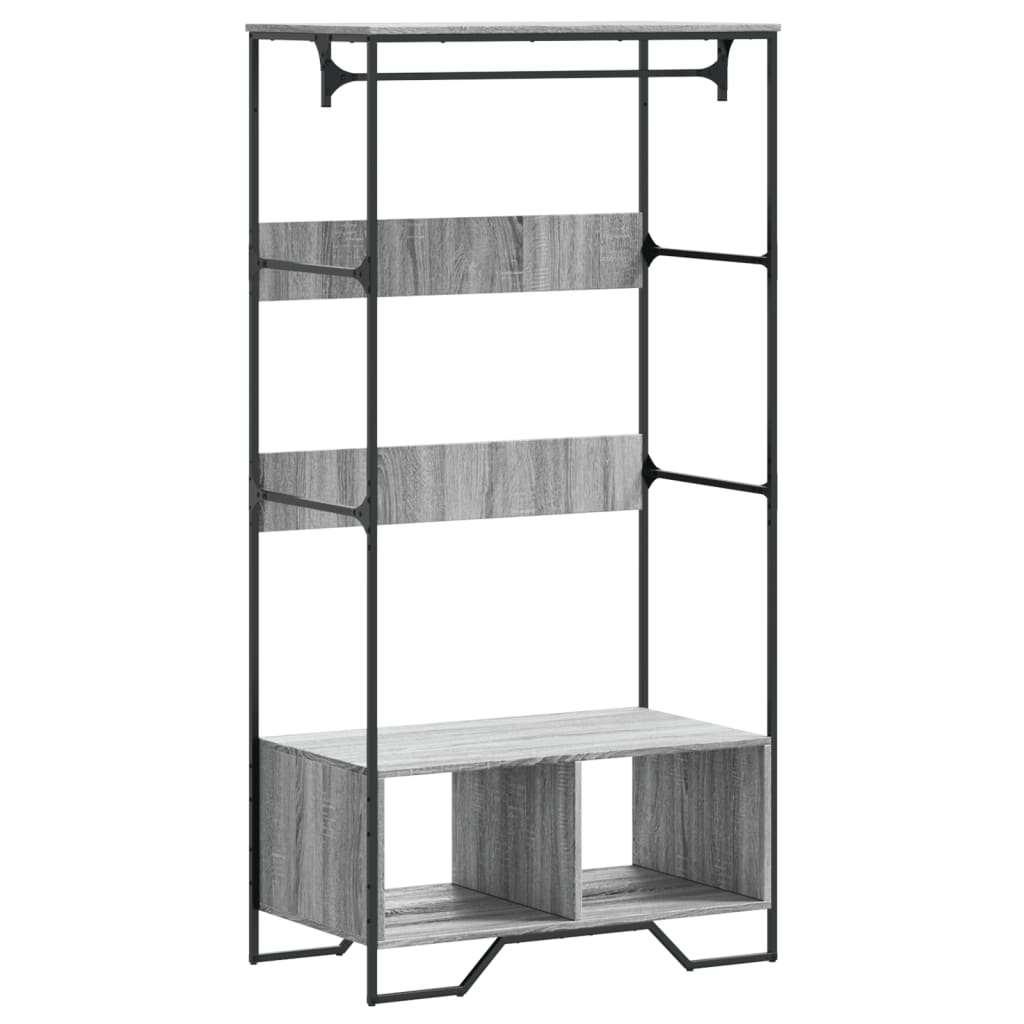 Armadio Grigio Sonoma 90x50x180 cm in Truciolato