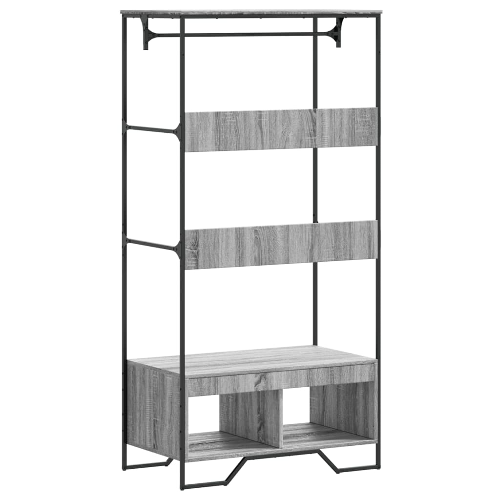 Armadio Grigio Sonoma 90x50x180 cm in Truciolato