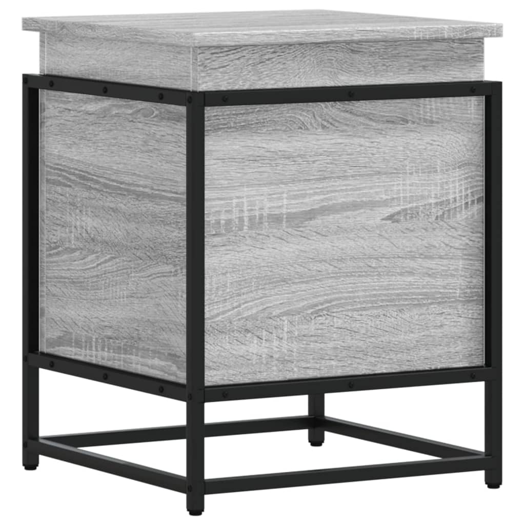 Contenitore con Coperchio Grigio Sonoma 40x40x51,5cm Truciolato