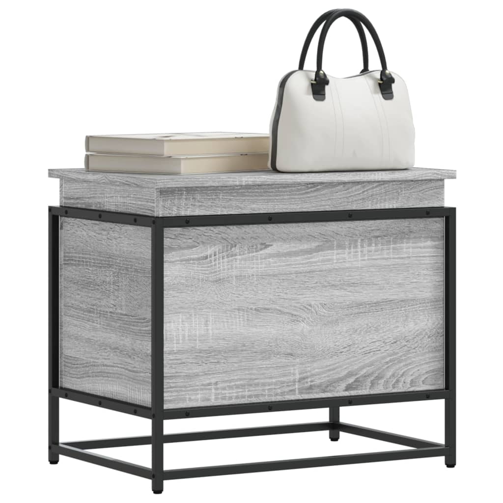 Contenitore con Coperchio Grigio Sonoma 60x40x51,5cm Truciolato