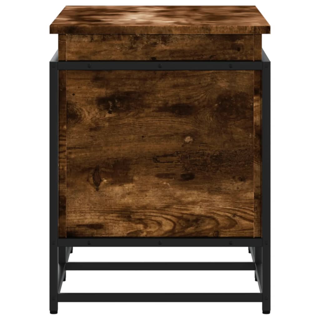 Contenitore con Coperchio Rovere Fumo 80x40x51,5cm Truciolato