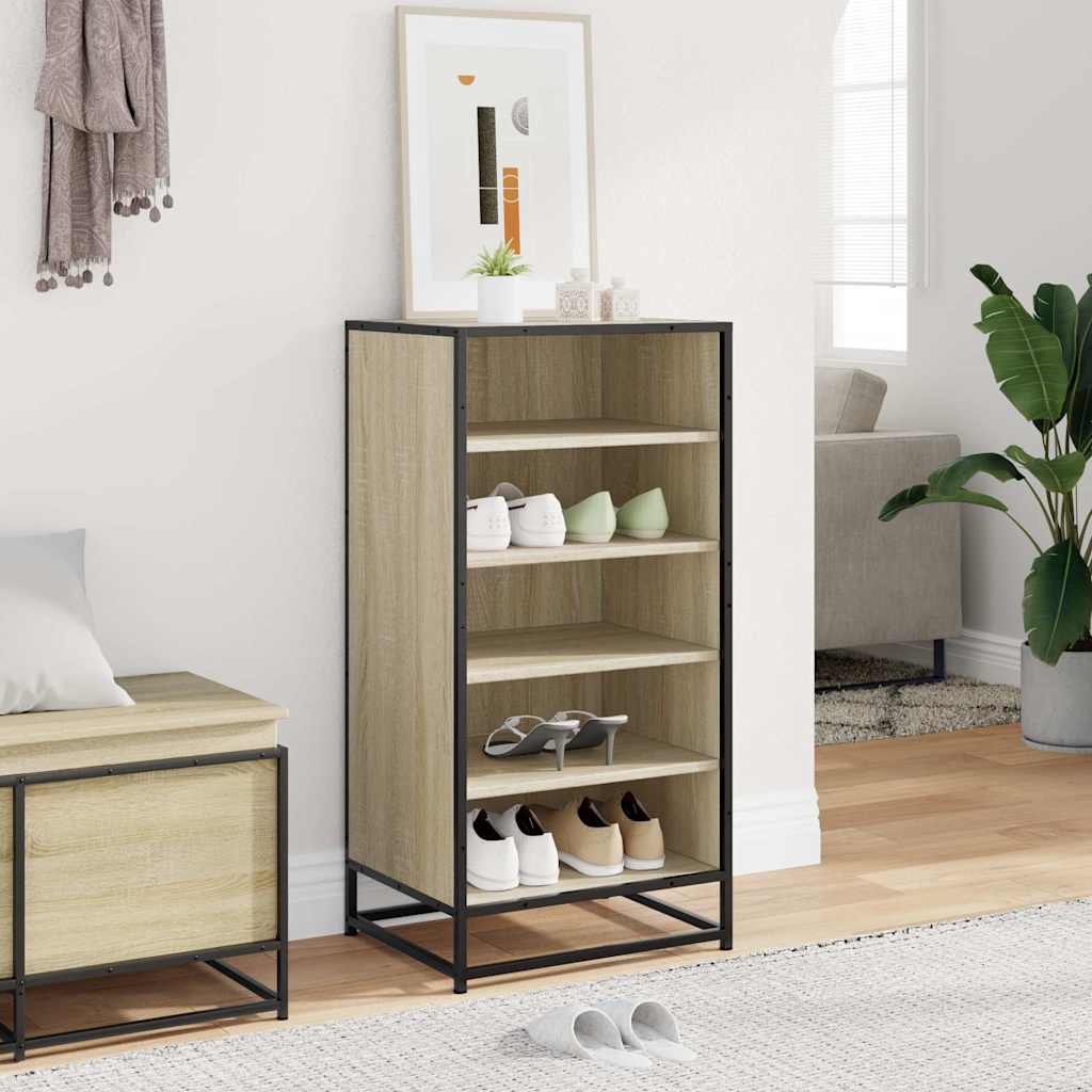 Scarpiera Rovere Sonoma 48x38x97,5 cm in Legno Multistrato