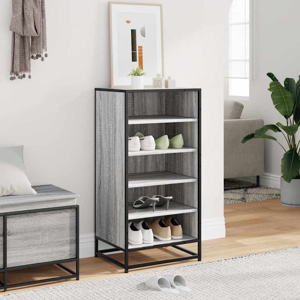Scarpiera Grigio Sonoma 48x38x97,5 cm in Legno Multistrato