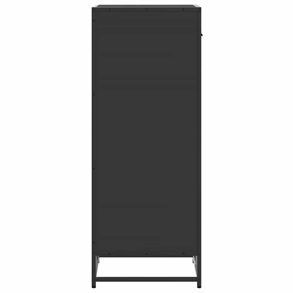 Scarpiera Nera 48x38x97,5 cm in Legno Multistrato