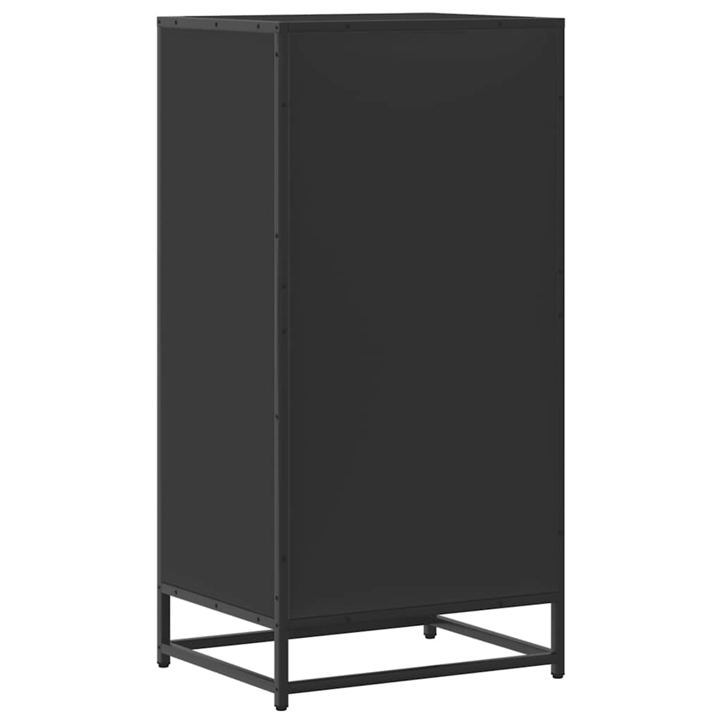 Scarpiera Nera 48x38x97,5 cm in Legno Multistrato