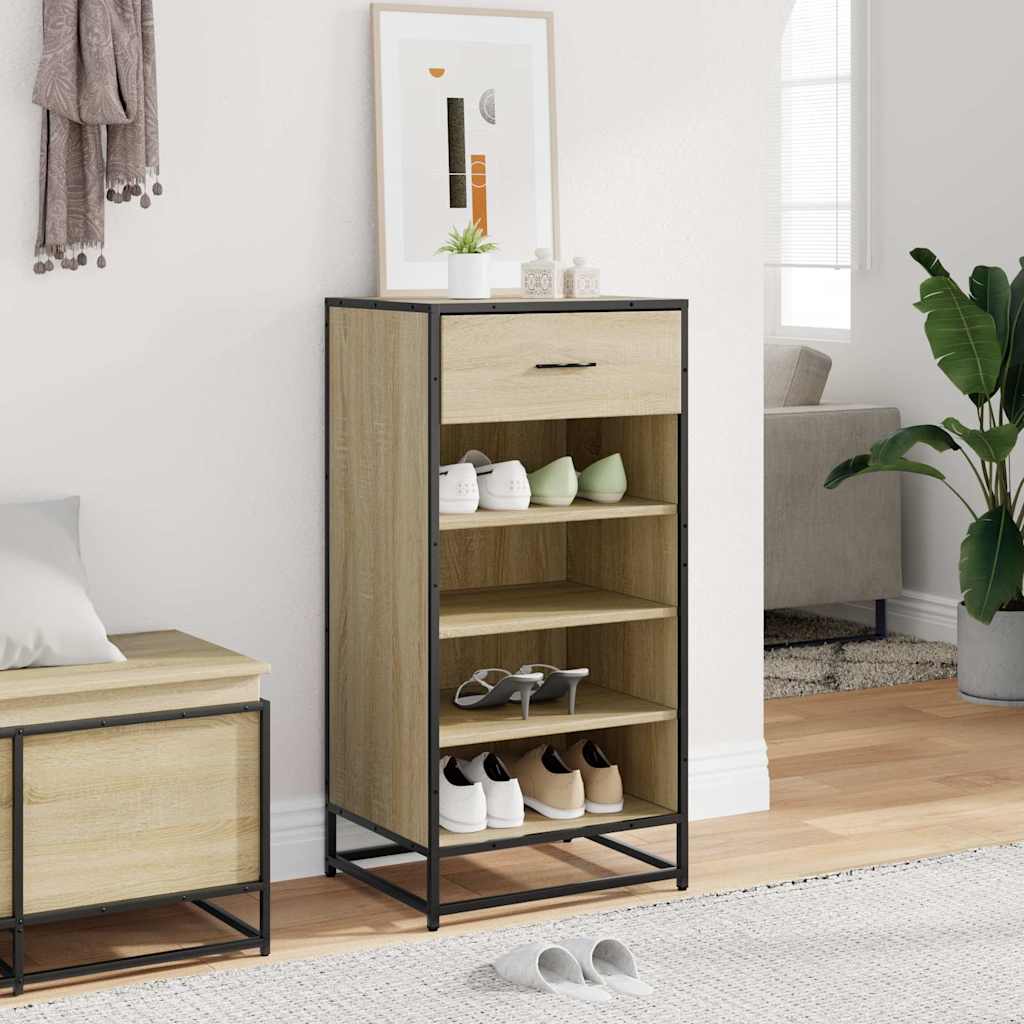 Scarpiera Rovere Sonoma 48x38x97,5 cm in Legno Multistrato