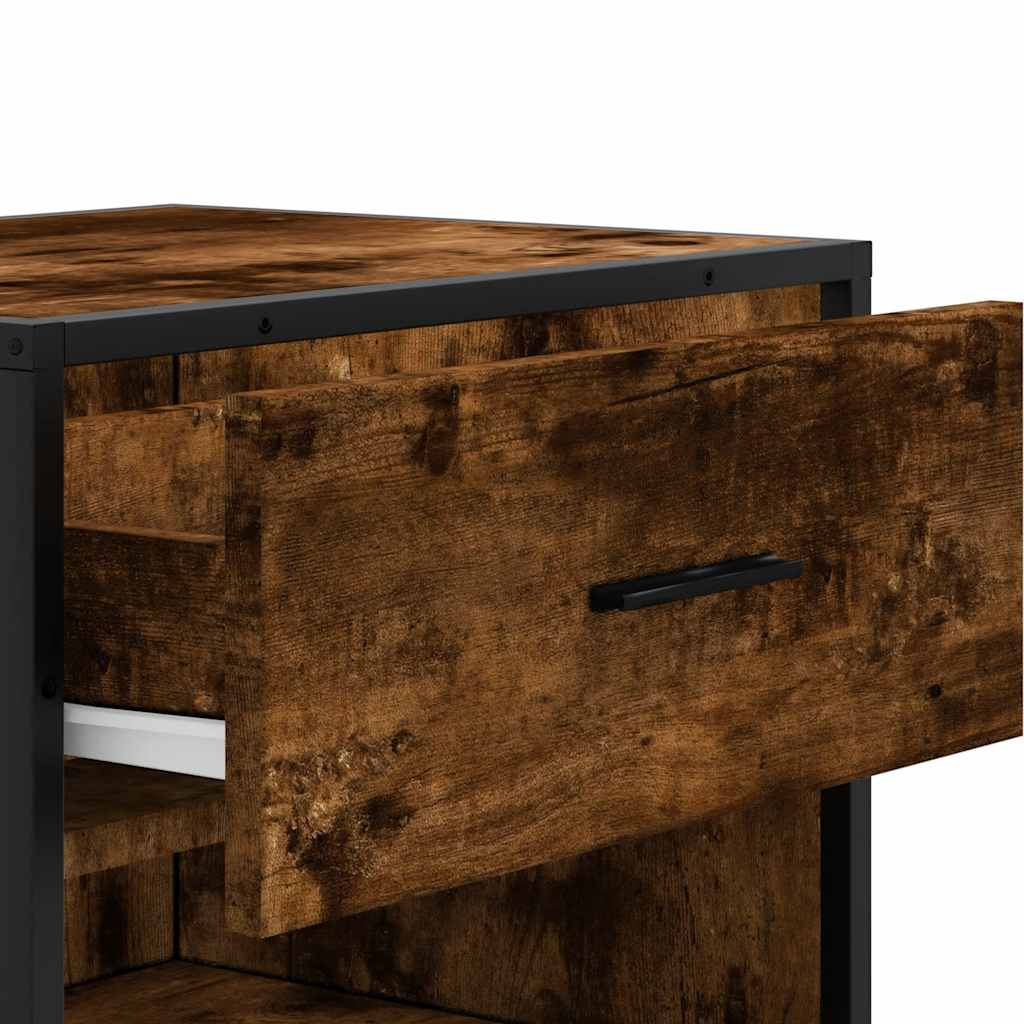 Scarpiera Rovere Fumo 48x38x97,5 cm in Legno Multistrato