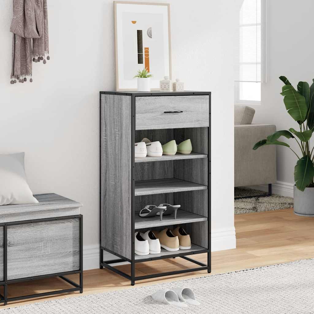 Scarpiera Grigio Sonoma 48x38x97,5 cm in Legno Multistrato