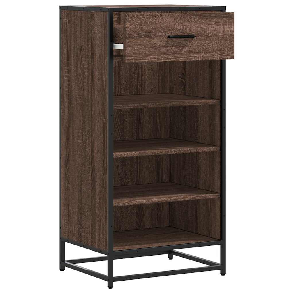 Scarpiera Rovere Marrone 48x38x97,5 cm in Legno Multistrato